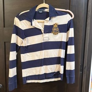 RALPH LAUREN Rugby Long Sleeve Polo Golf Shirt